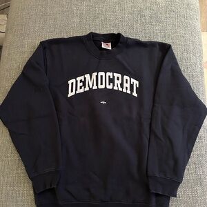 Unisex Navy 'Democrat' Crewneck Sweatshirt